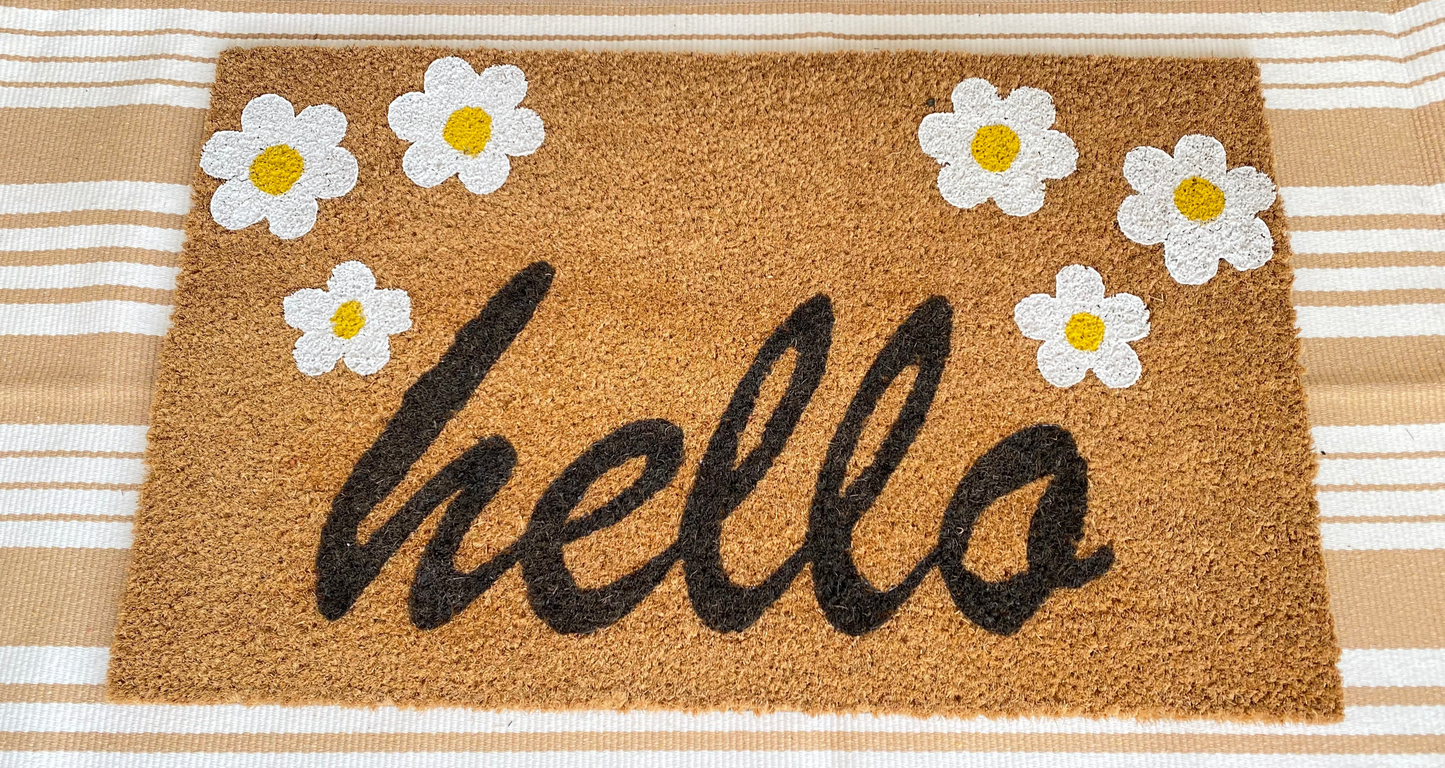 Hello with white flowers