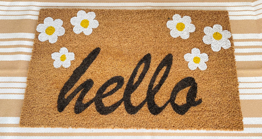 Hello with white flowers