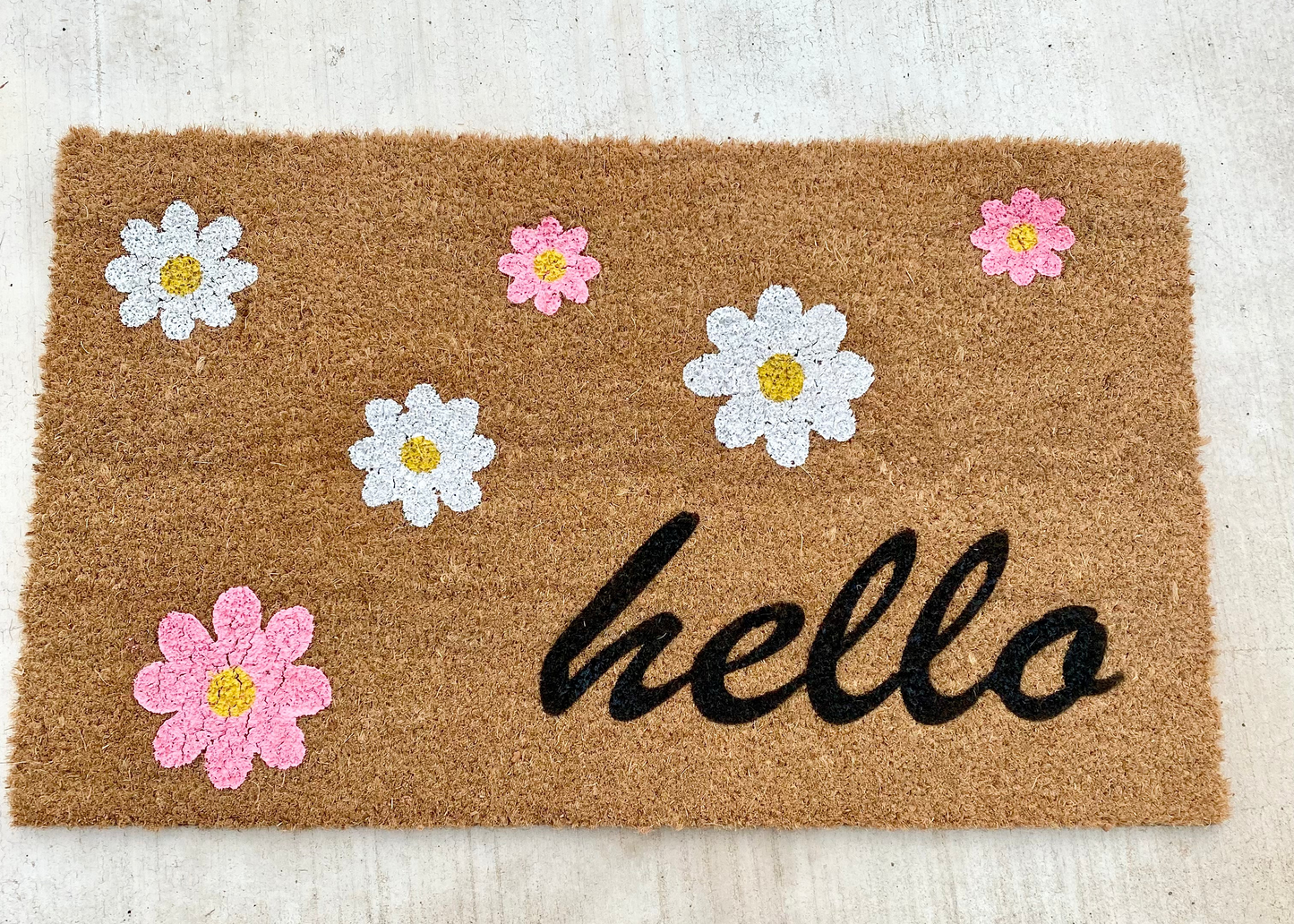 Pink and White Flowers and a hello